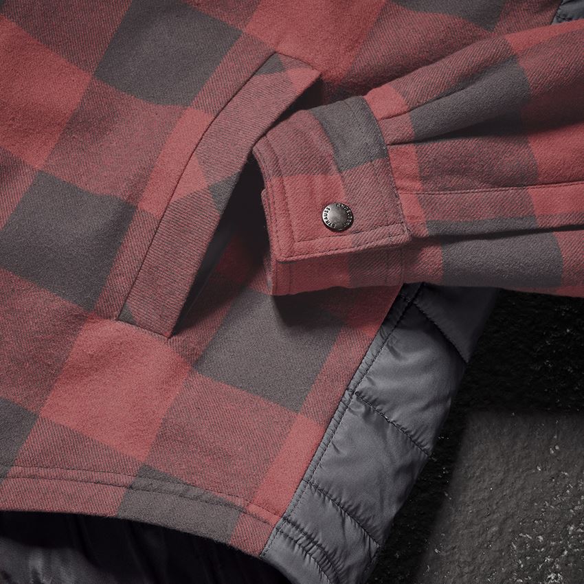 Tričká, pulóvre a košele: Károvaná košeľa Allseason e.s.iconic + oxidová červená/karbónová sivá 2