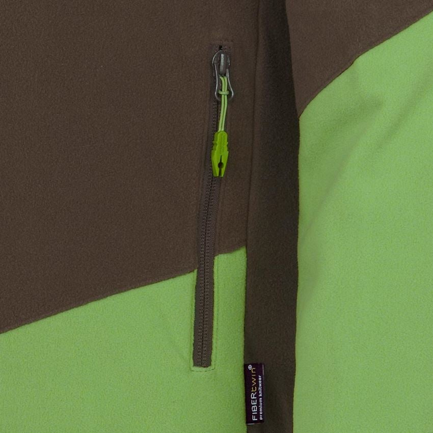 Tričká, pulóvre a košele: Flísový sveter e.s.motion 2020 + gaštanová/morská zelená 2