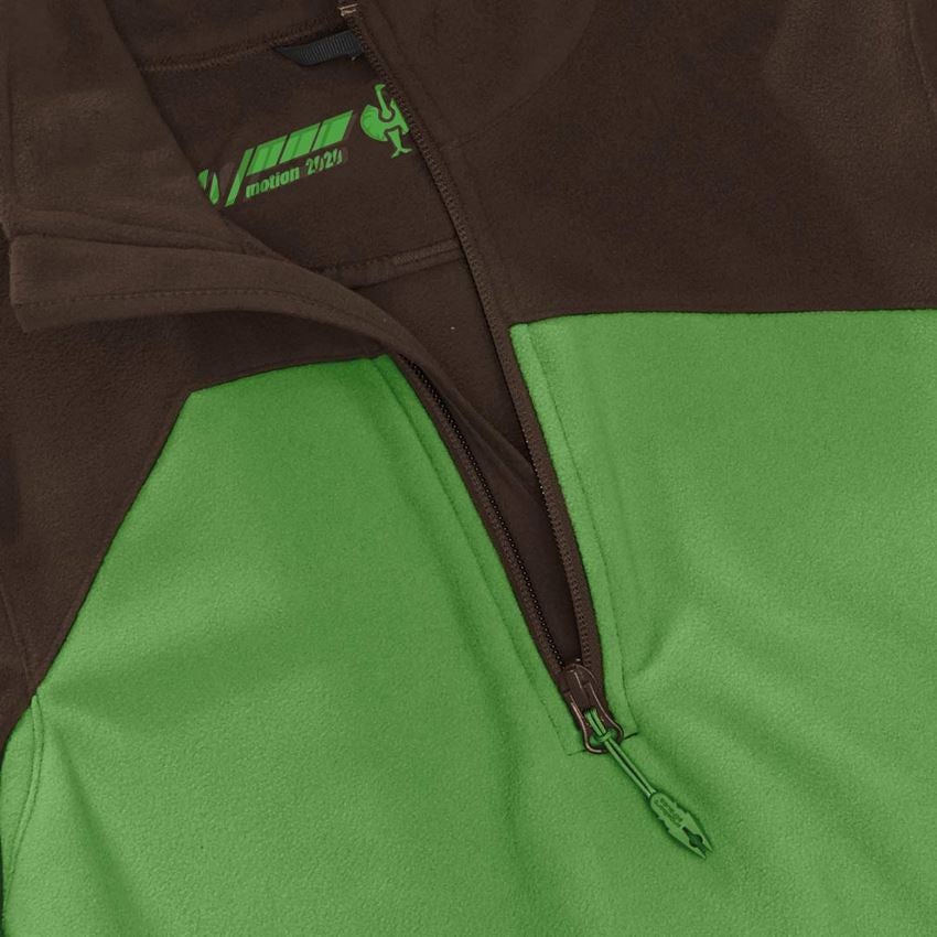 Tričká, pulóvre a košele: Flísový sveter e.s.motion 2020, dámsky + morská zelená/gaštanová 2