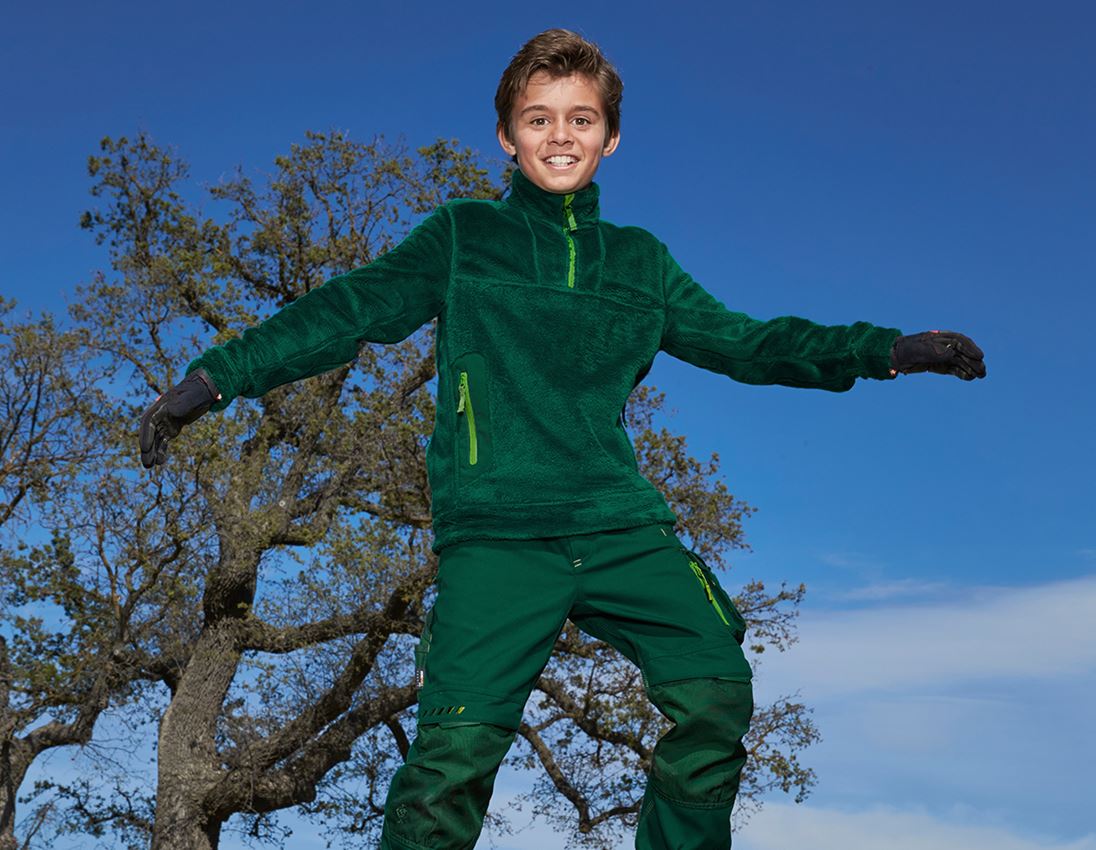 Tričká, pulóvre a košele: Sveter Highloft e.s.motion 2020, detský + zelená/morská zelená 1