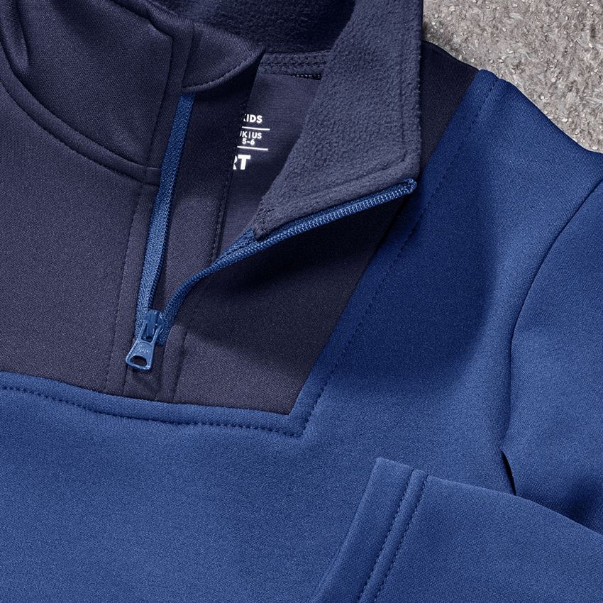 Tričká, pulóvre a košele: Termo strečový funkčný sveter e.s.concrete, detský + alkalická modrá/tmavomodrá 2