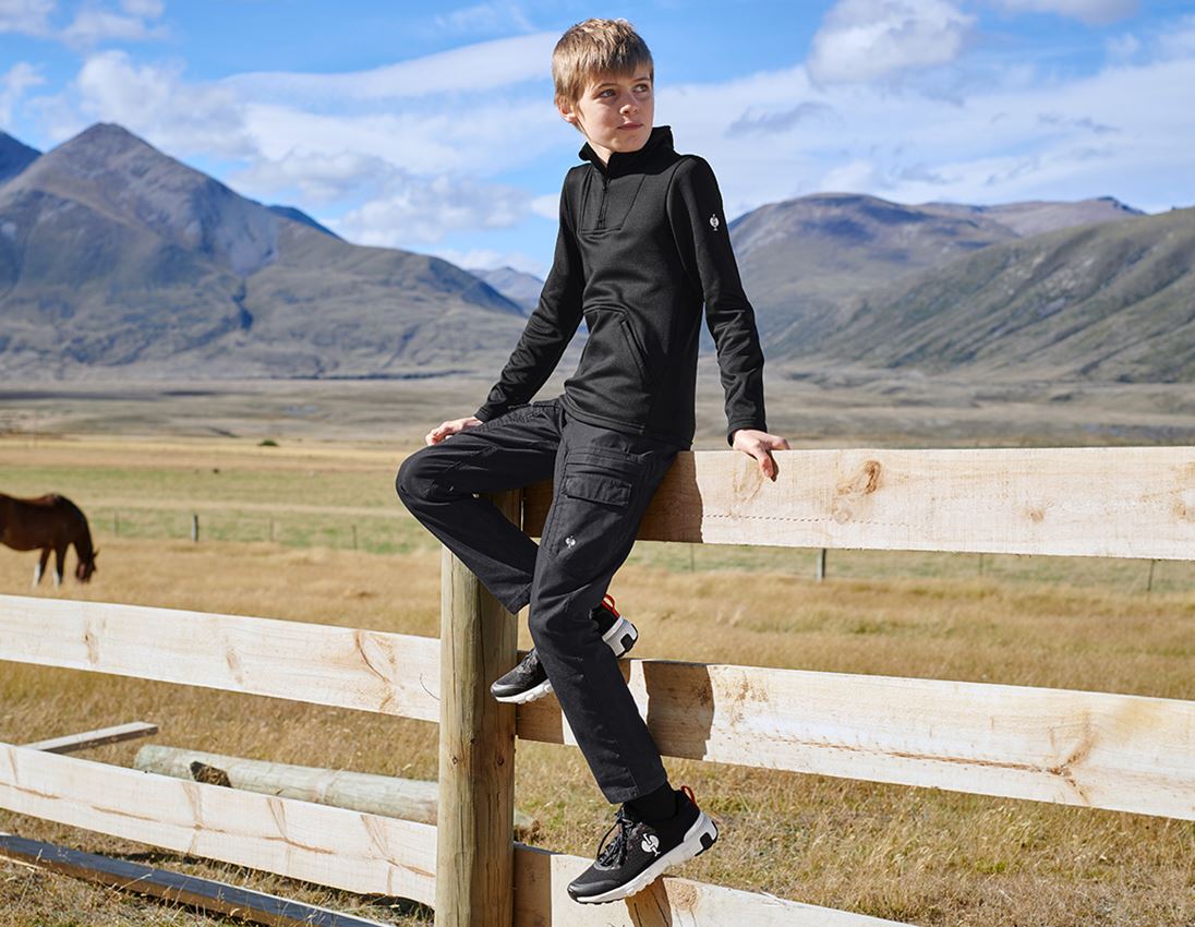 Tričká, pulóvre a košele: Termo strečový funkčný sveter e.s.concrete, detský + čierna 1