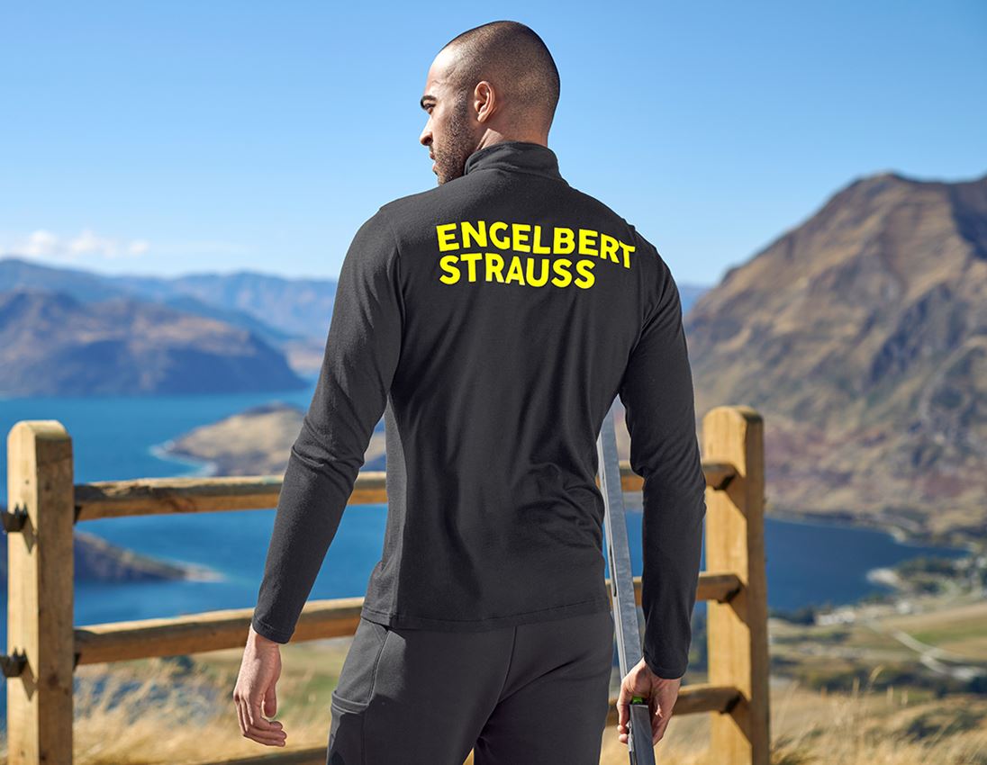 Tričká, pulóvre a košele: Sveter Merino e.s.trail + čierna/acidová žltá 1