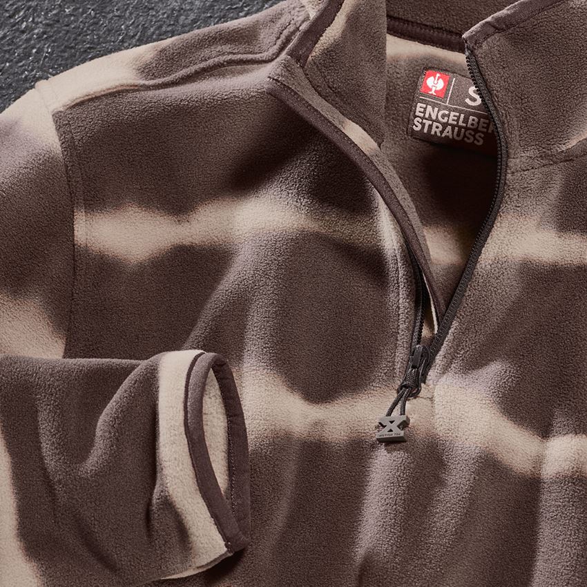 Tričká, pulóvre a košele: Flísový sveter tie-dye e.s.motion ten + gaštanová/pekanová hnedá 2