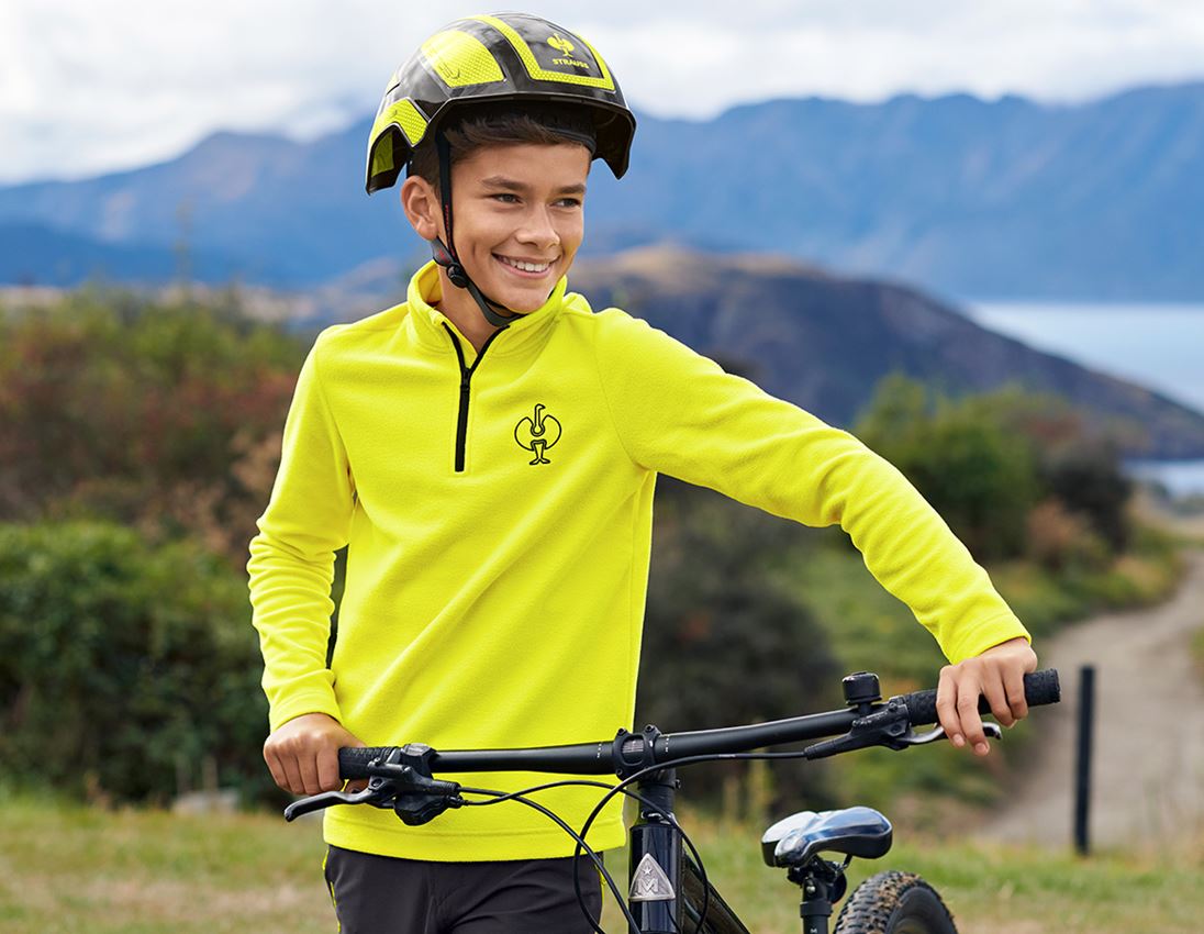 Tričká, pulóvre a košele: Flísový sveter e.s.trail, detské + acidová žltá/čierna
