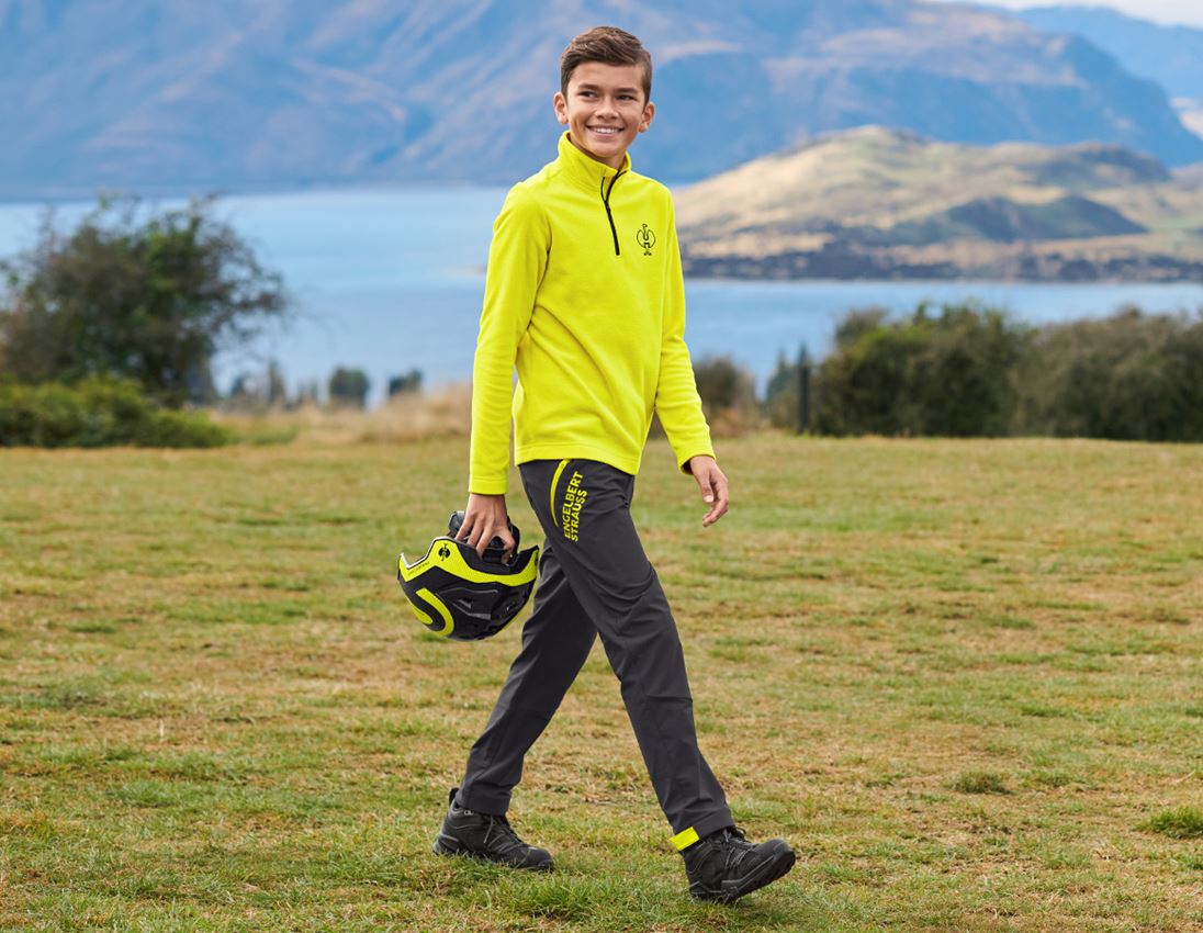 Tričká, pulóvre a košele: Flísový sveter e.s.trail, detské + acidová žltá/čierna 1