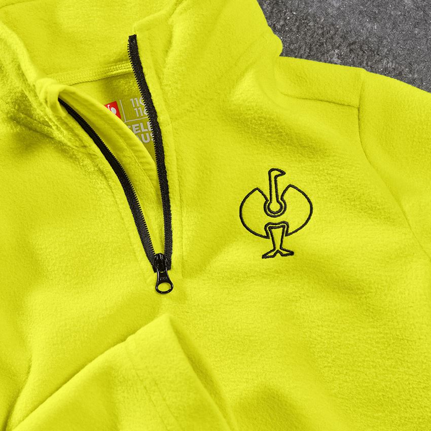 Tričká, pulóvre a košele: Flísový sveter e.s.trail, detské + acidová žltá/čierna 2