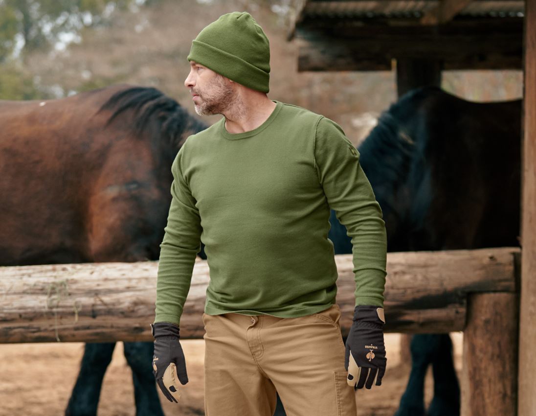 Tričká, pulóvre a košele: Úpletový sveter e.s.iconic + horská zelená