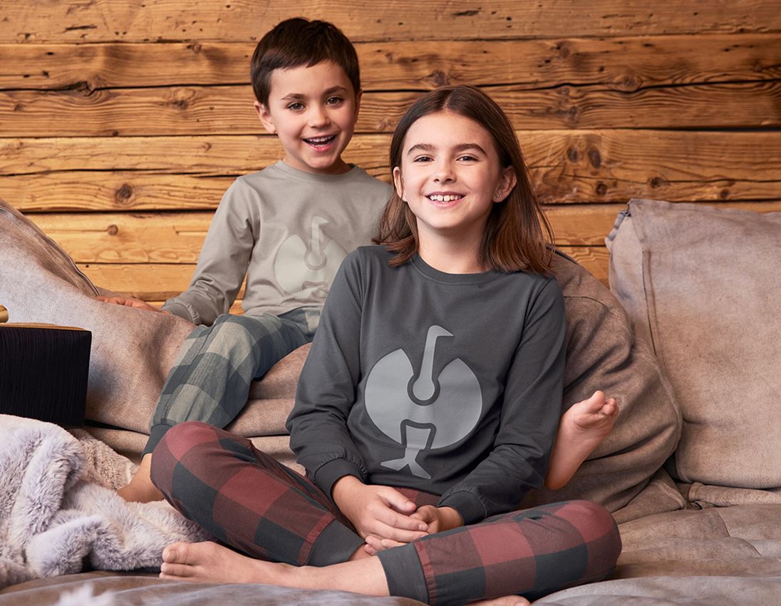 Doplnky: e.s. Pyžamo s dlhými rukávmi, detské + karbónová sivá 2