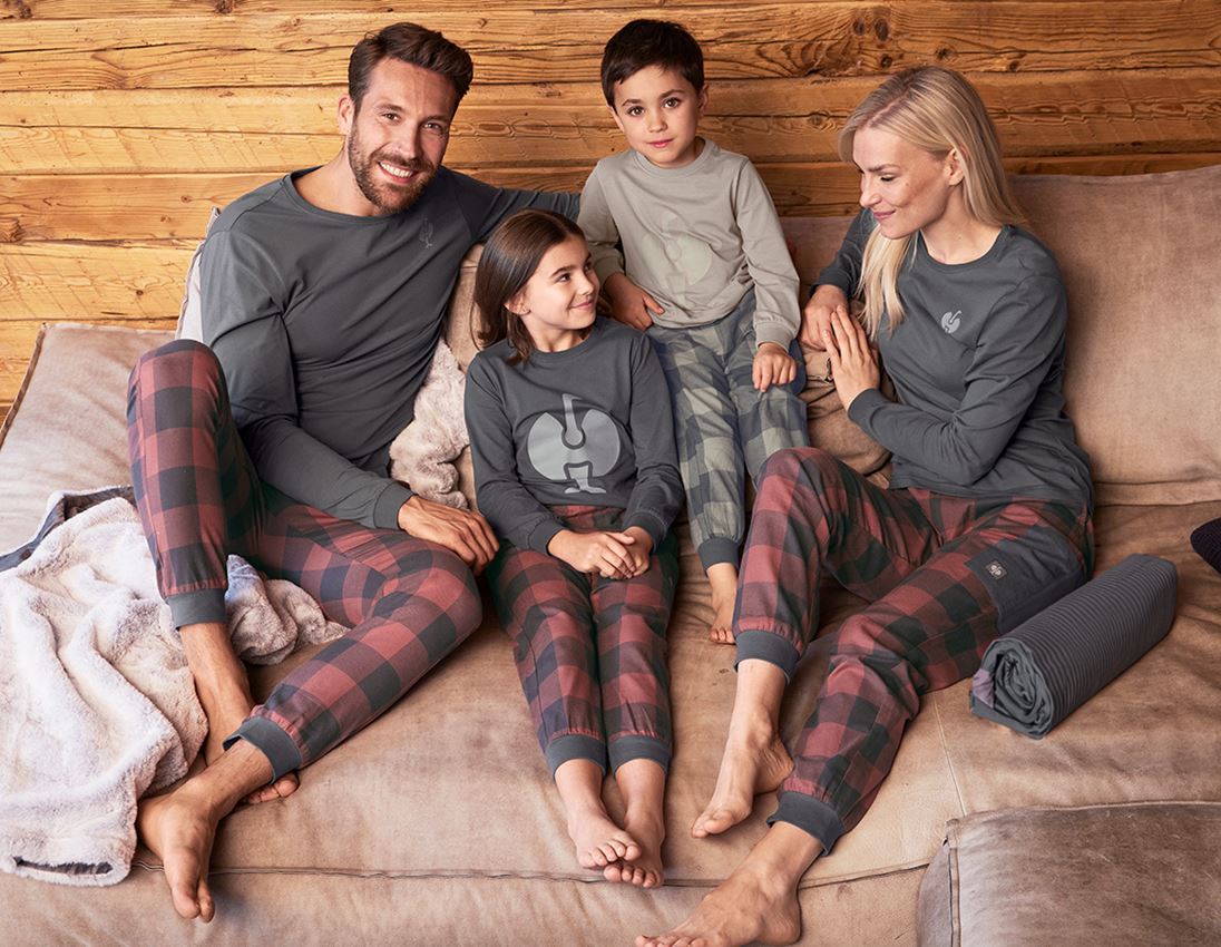 Doplnky: e.s. Pyžamo s dlhými rukávmi, detské + karbónová sivá 3