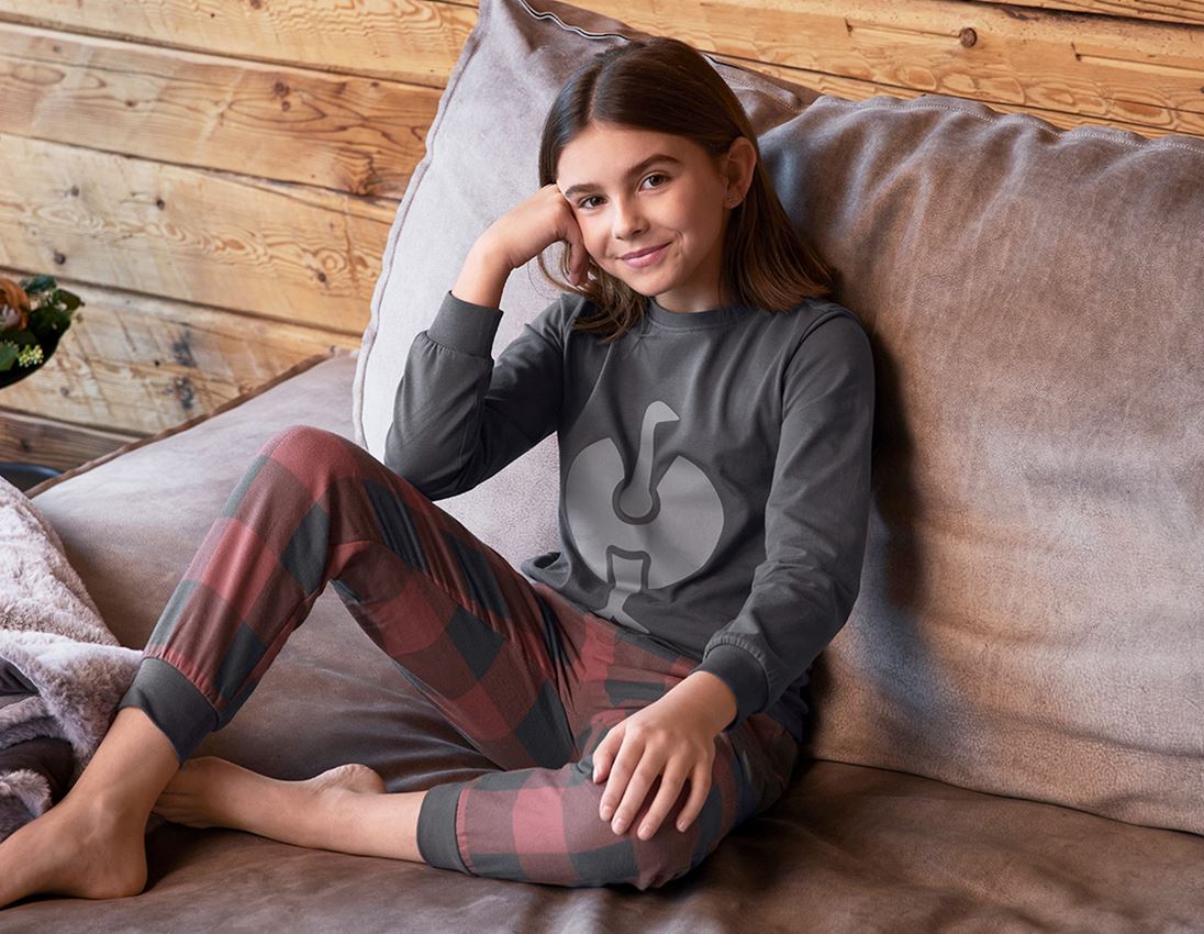 Doplnky: e.s. Pyžamo s dlhými rukávmi, detské + karbónová sivá 1
