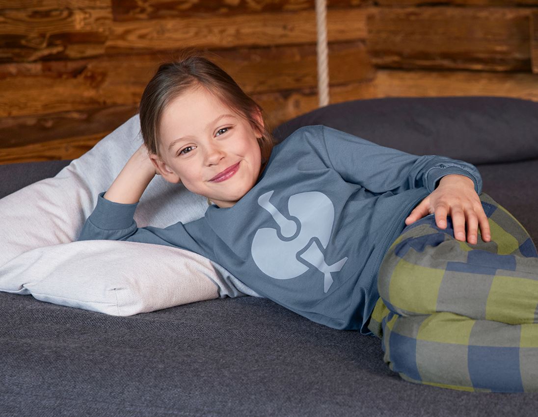 Doplnky: e.s. Pyžamo s dlhými rukávmi, detské + oxidová modrá 1