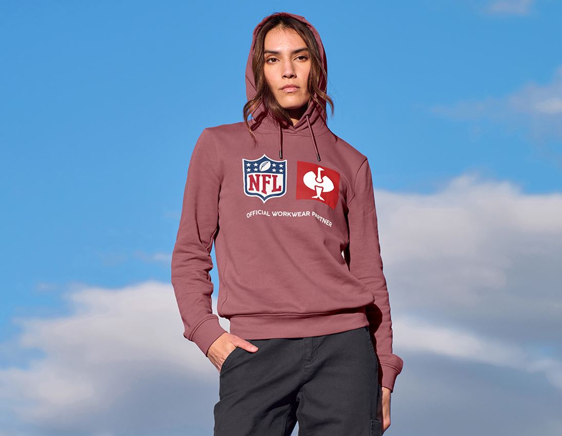 Spolupráce: NFL Hoodie cotton, ladies + oxidová červená 2