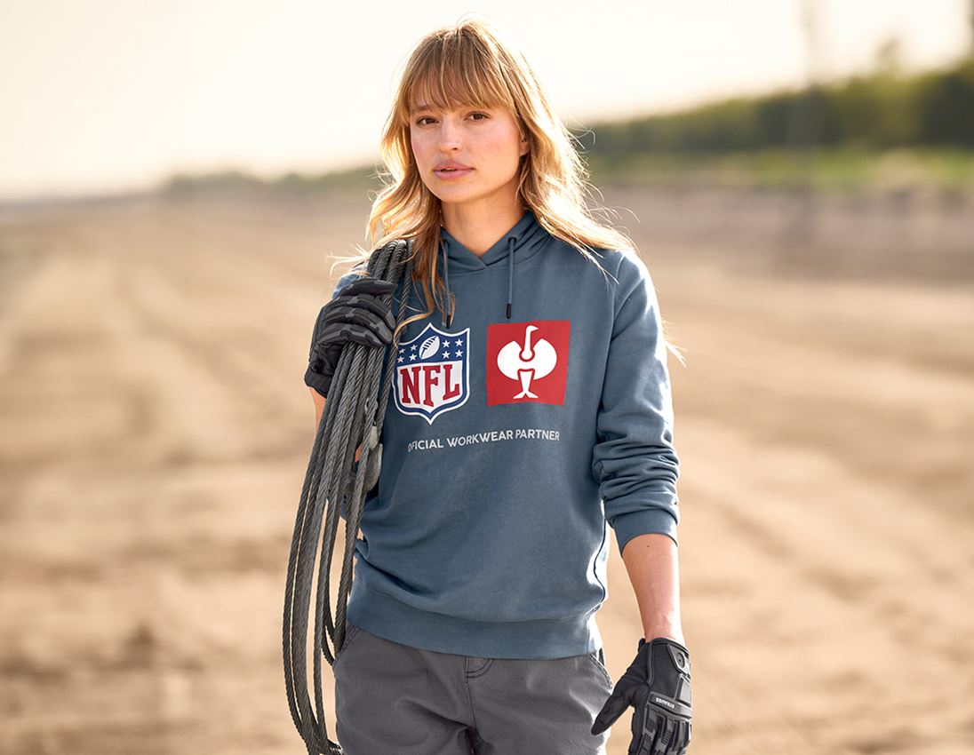 Spolupráce: NFL Hoodie cotton, ladies + oxidová modrá