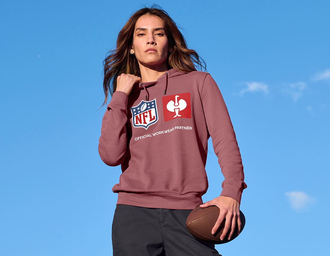 Spolupráce: NFL Hoodie cotton, ladies + oxidová červená