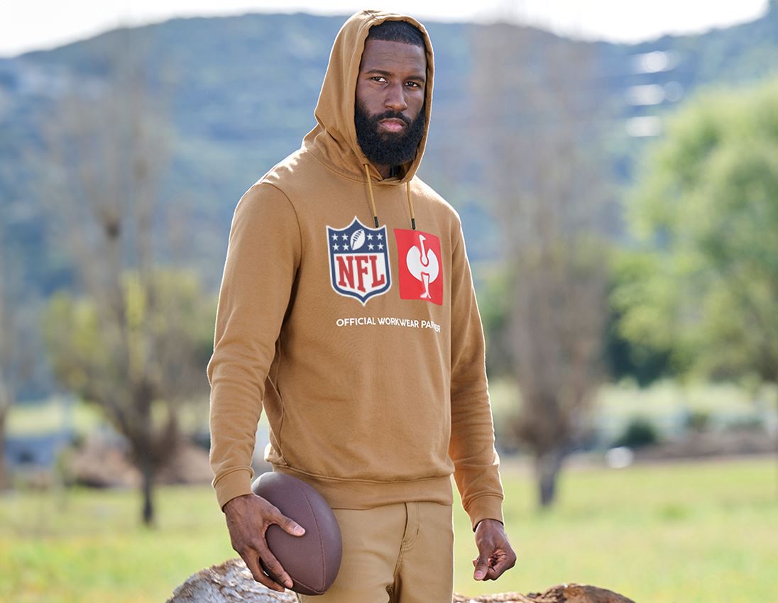 Odevy: NFL Hoodie cotton + mandľovo hnedá 2