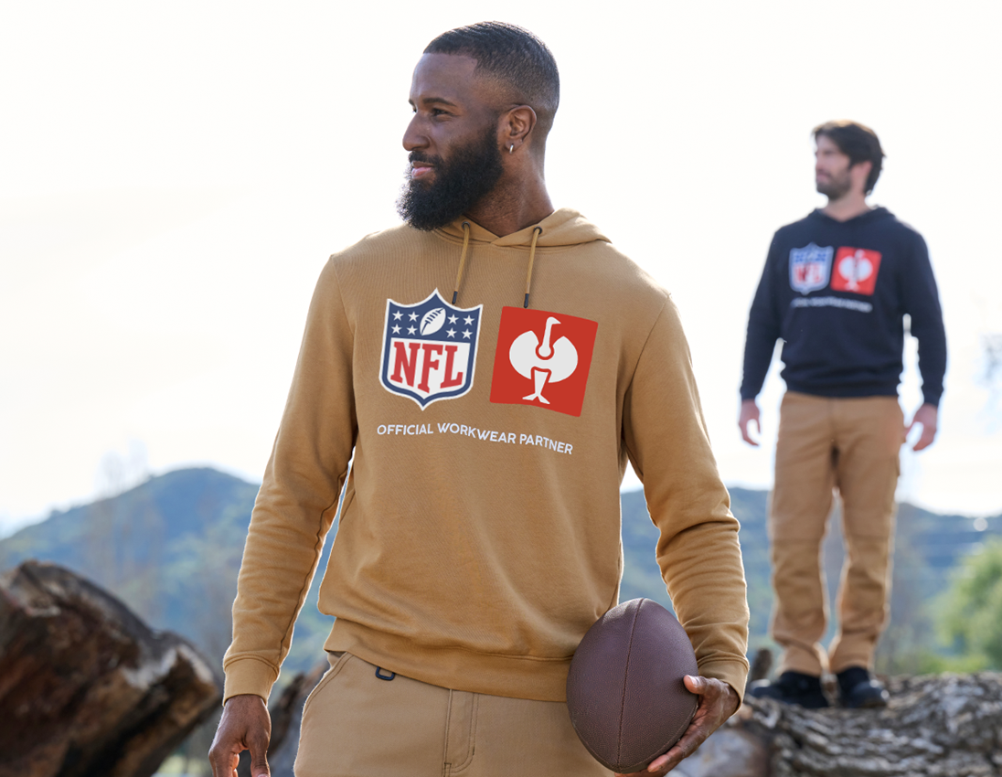 Odevy: NFL Hoodie cotton + mandľovo hnedá 3