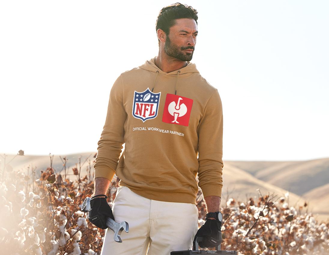 Spolupráce: NFL Hoodie cotton + mandľovo hnedá