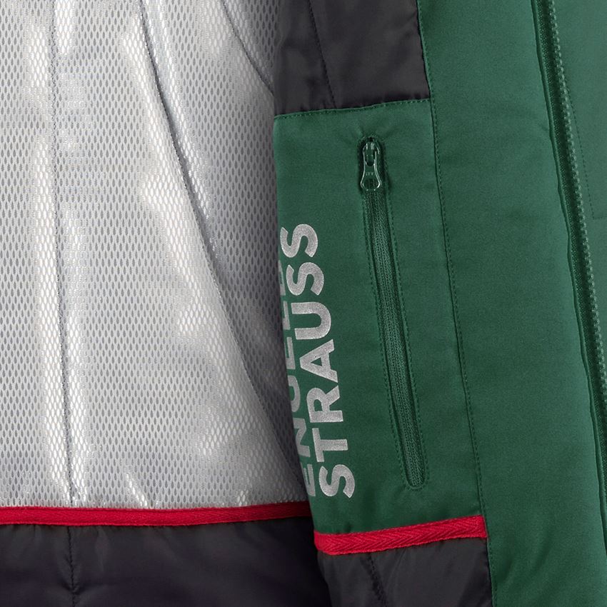 Pracovné bundy: Softshellová bunda e.s.motion + zelená/čierna 2