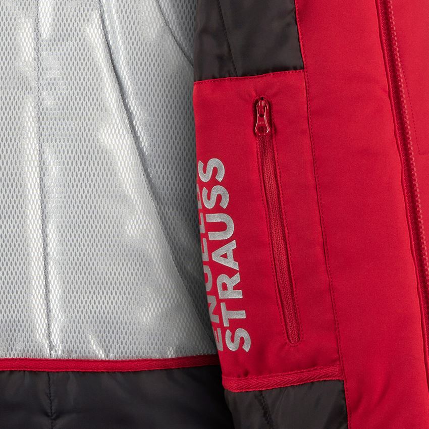 Pracovné bundy: Softshellová bunda e.s.motion + červená/čierna 2