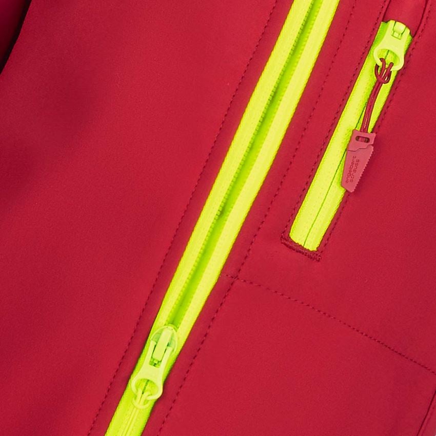 Bundy: Softshellová bunda e.s.motion 2020, detská + ohnivá červená/výstražná žltá 2