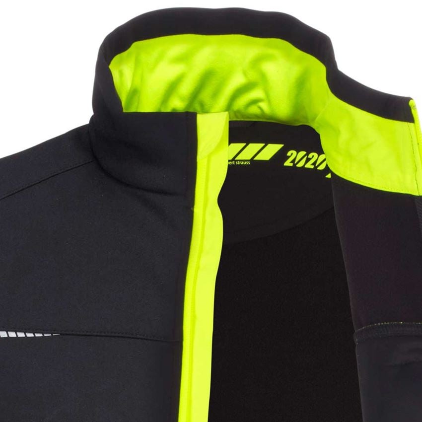 Pracovné bundy: Softshellová bunda e.s.motion 2020 + čierna/výstražná žltá/výstražná oranžová 2