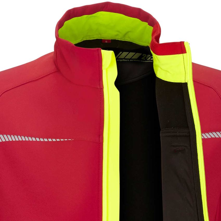 Pracovné bundy: Softshellová bunda e.s.motion 2020 + ohnivá červená/výstražná žltá 2