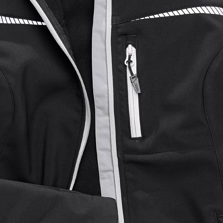 Pracovné bundy: Softshellová bunda e.s.motion 2020, dámska + čierna/platinová 2