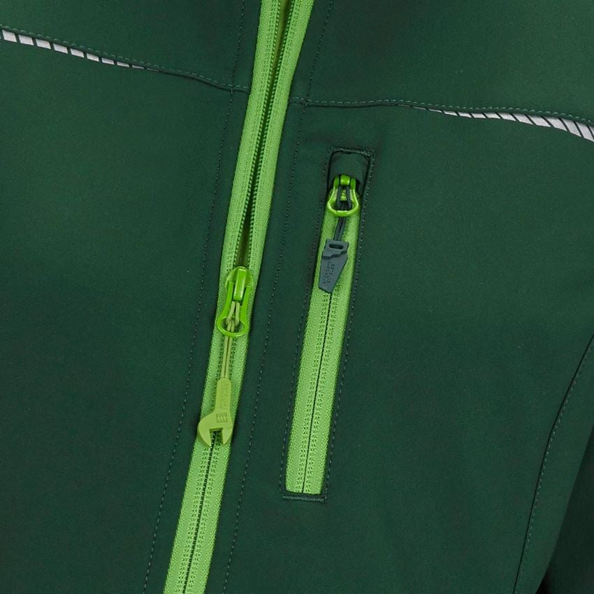 Pracovné bundy: Softshellová bunda e.s.motion 2020, dámska + zelená/morská zelená 2