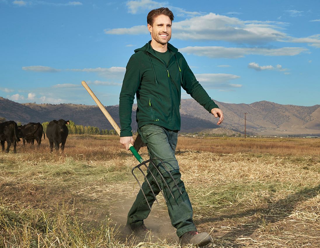 Lesníctvo / Poľnohospodárstvo: Flísová bunda s kapucňou e.s.motion 2020 + zelená 1