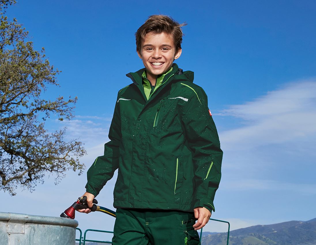 Bundy: Funkčná bunda 3 v 1 e.s.motion 2020, detská + zelená/morská zelená