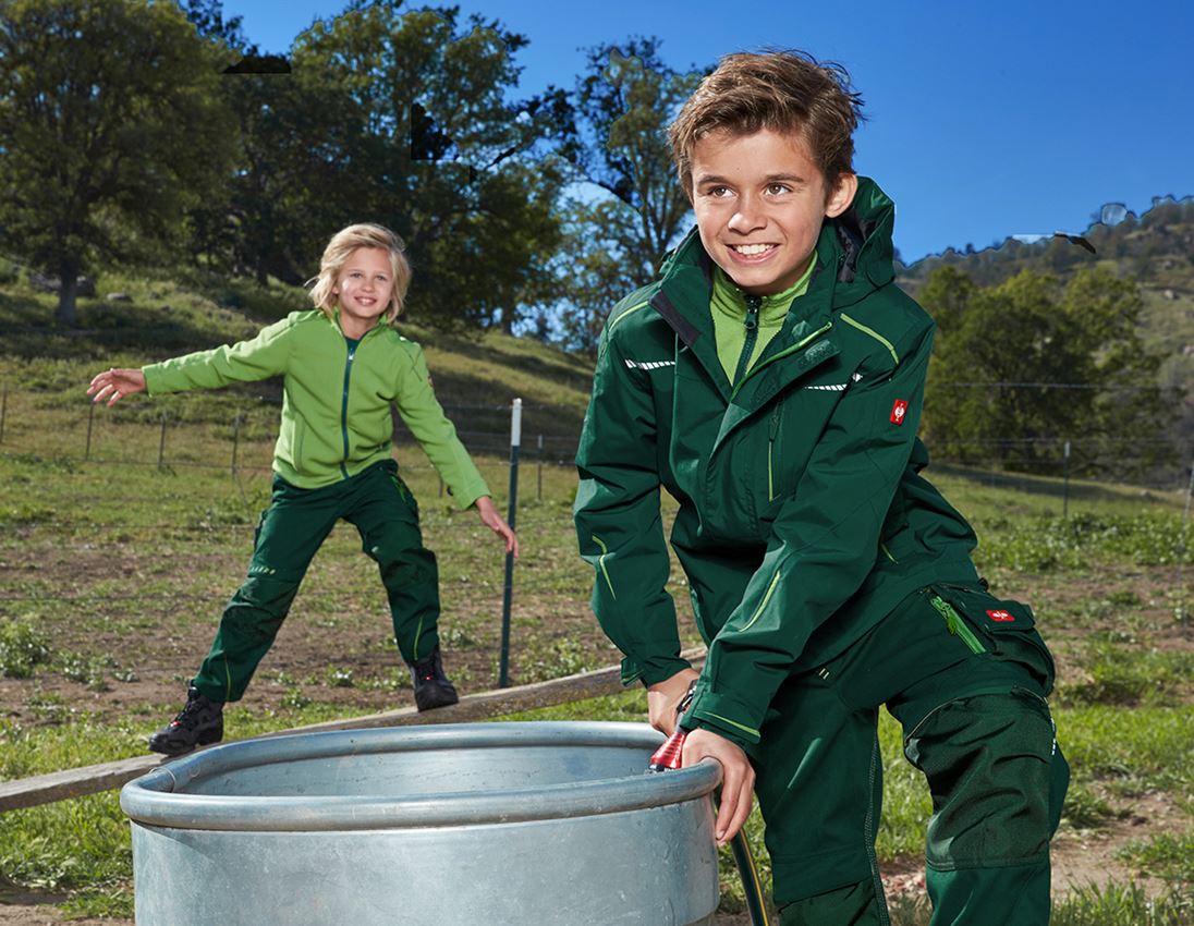 Bundy: Funkčná bunda 3 v 1 e.s.motion 2020, detská + zelená/morská zelená 1