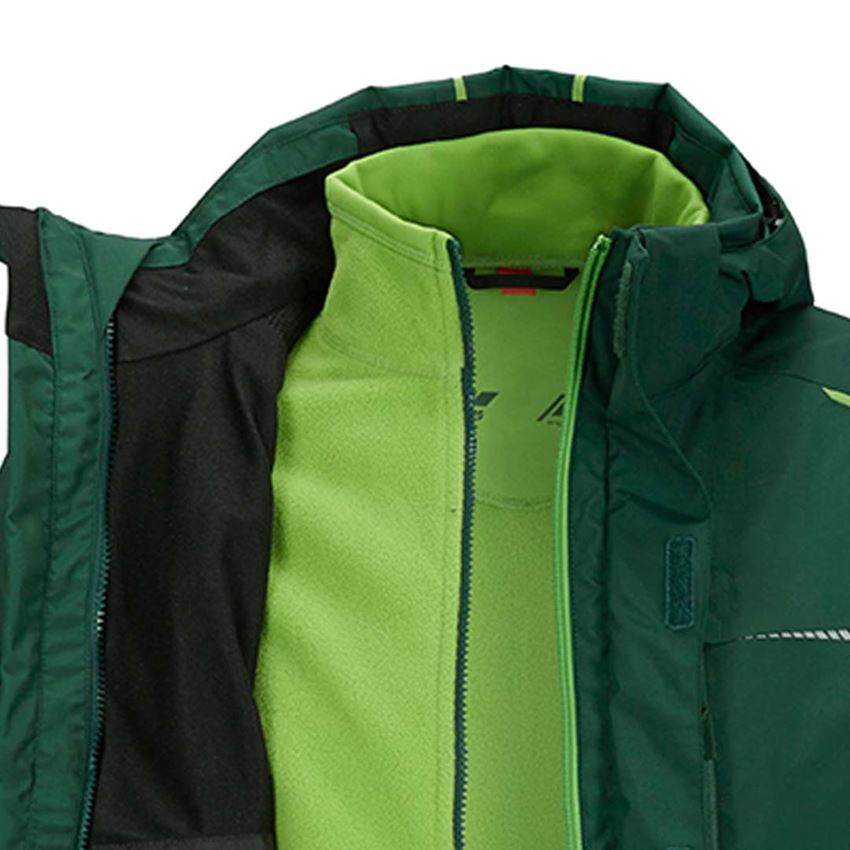 Studená: Funkčná bunda e.s.motion 2020, 3 v 1, pánska + zelená/morská zelená 2