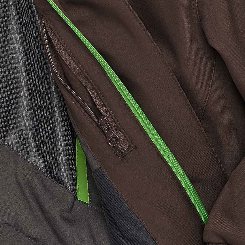 Bundy: Zimná softshellová bunda e.s.motion 2020, detská + gaštanová/morská zelená 2