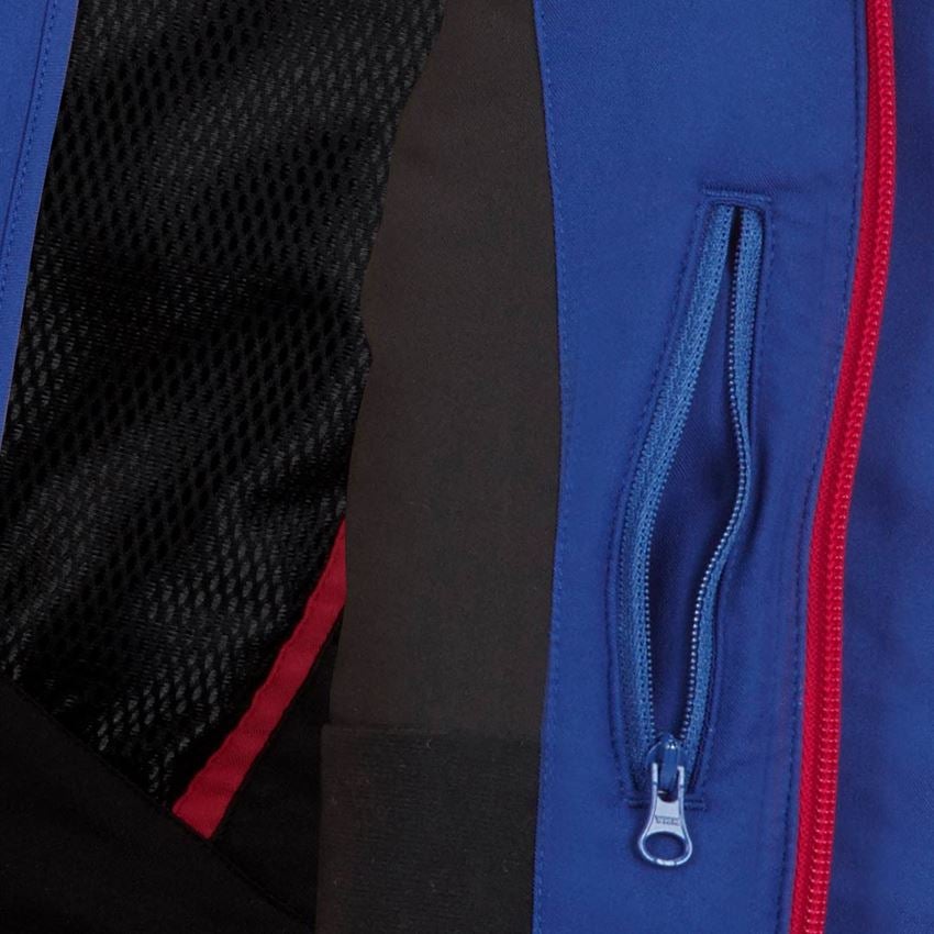 Bundy: Zimná softshellová bunda e.s.motion 2020, detská + nevadzovo modrá/ohnivá červená 2