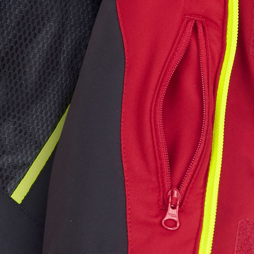 Bundy: Zimná softshellová bunda e.s.motion 2020, detská + ohnivá červená/výstražná žltá 2