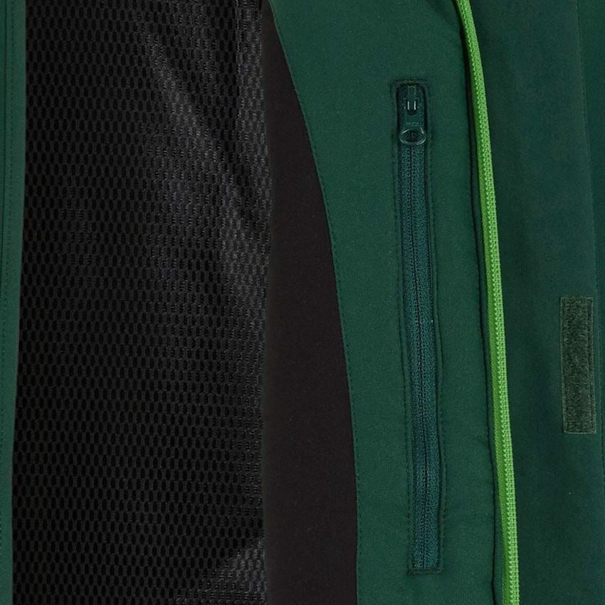 Pracovné bundy: Zimná softshellová bunda e.s.motion 2020, pánska + zelená/morská zelená 2