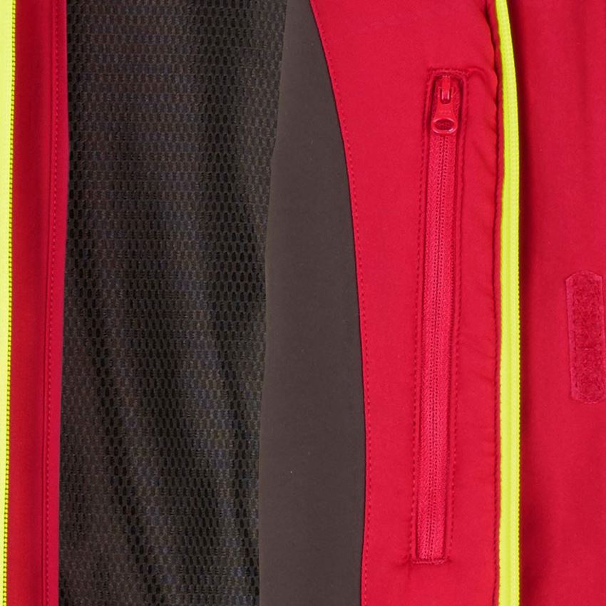 Témy: Zimná softshellová bunda e.s.motion 2020, pánska + ohnivá červená/výstražná žltá 2