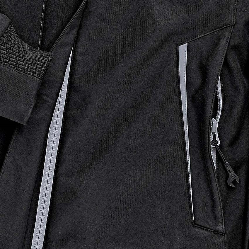 Pracovné bundy: Zimná softshellová bunda e.s.motion 2020, dámska + čierna/platinová 2