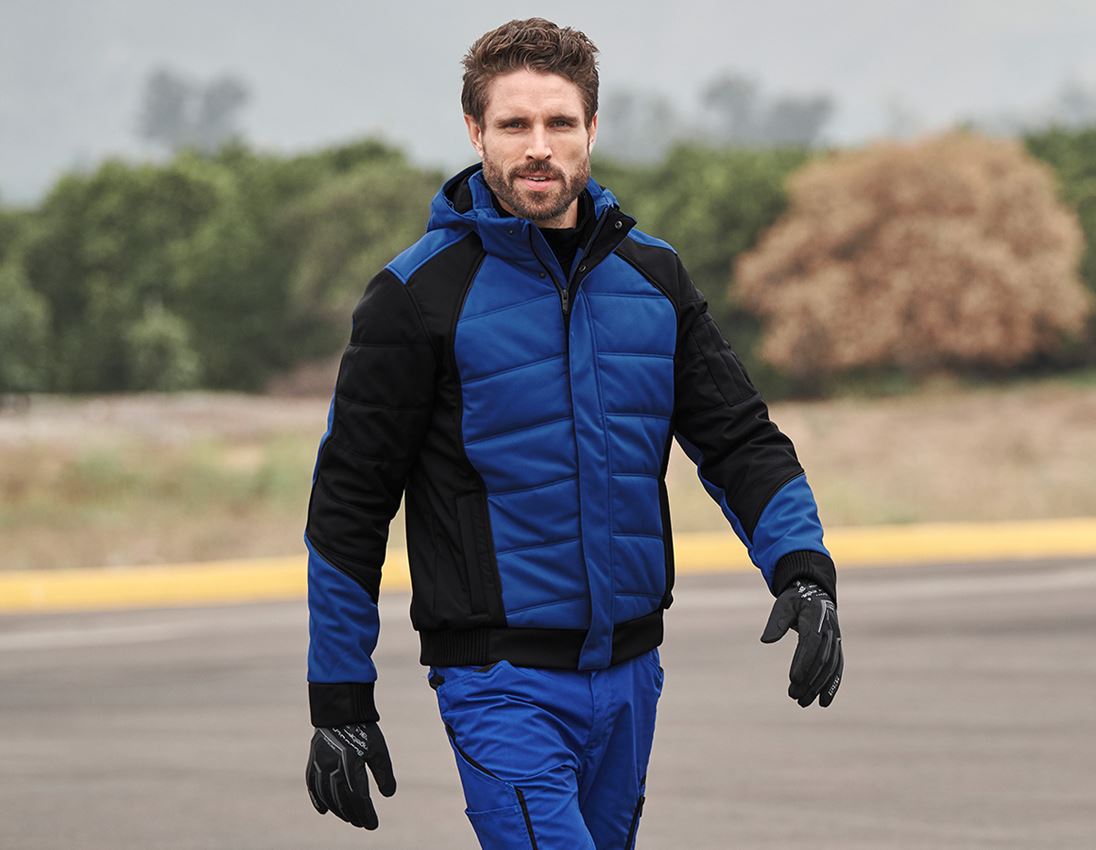Studená: Zimná softshellová bunda e.s.vision + nevadzovo modrá/čierna
