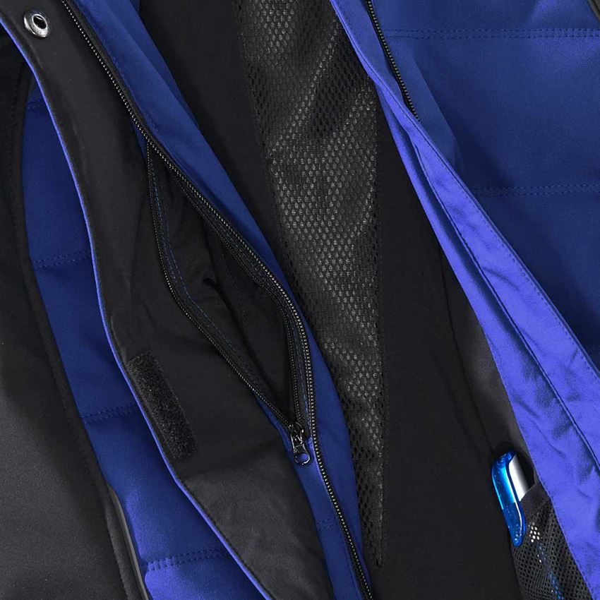 Pracovné bundy: Zimná softshellová bunda e.s.vision, dámska + nevadzovo modrá/čierna 2