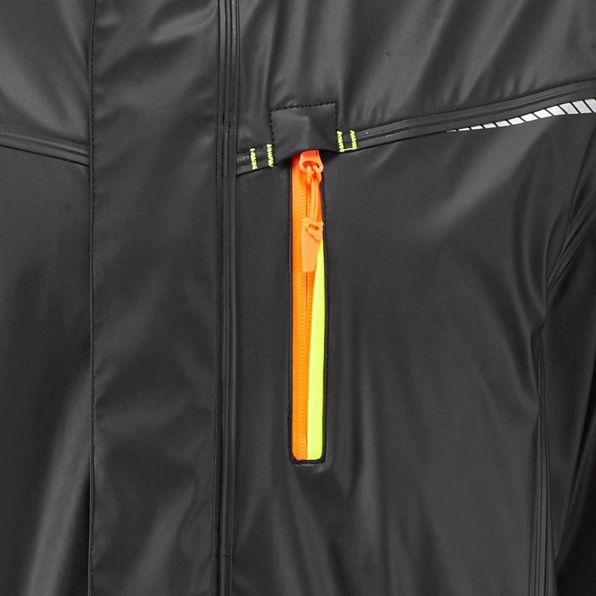 Témy: Nepremokavá bunda e.s.motion 2020 superflex + čierna/výstražná žltá/výstražná oranžová 2