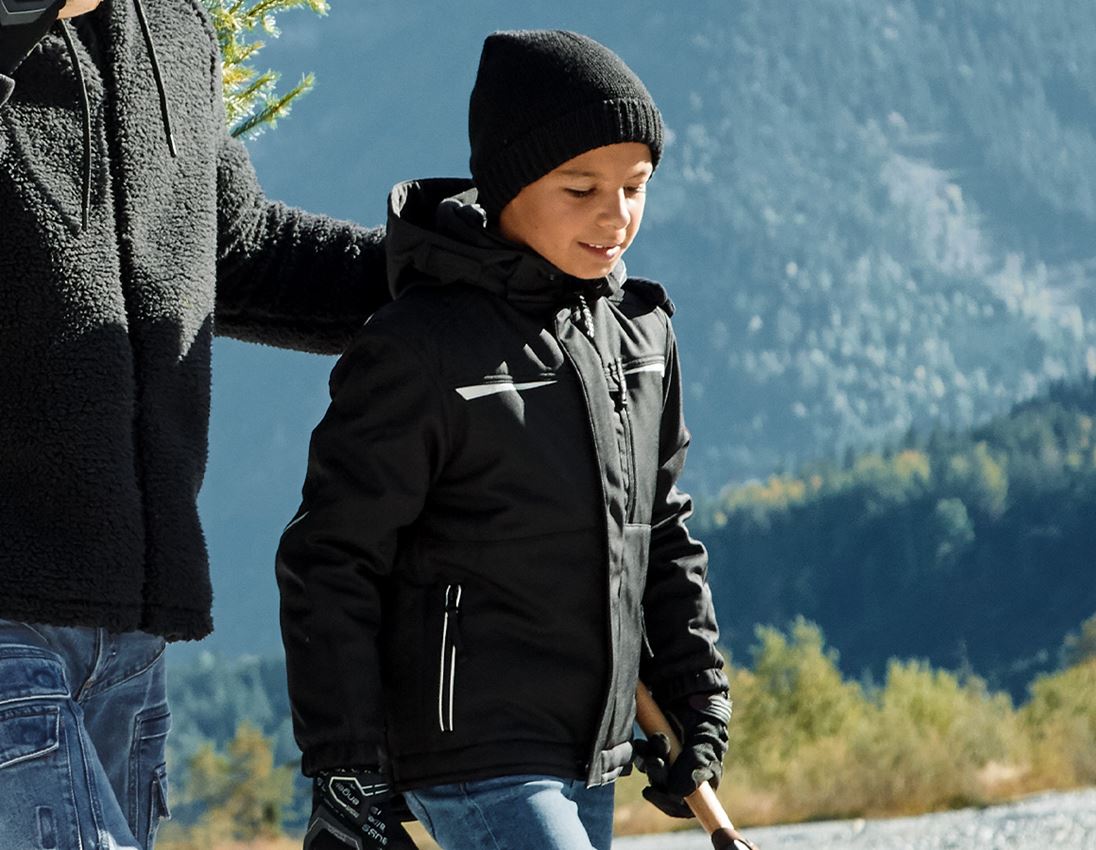 Bundy: Detská softshellová bunda e.s. motion + čierna 1