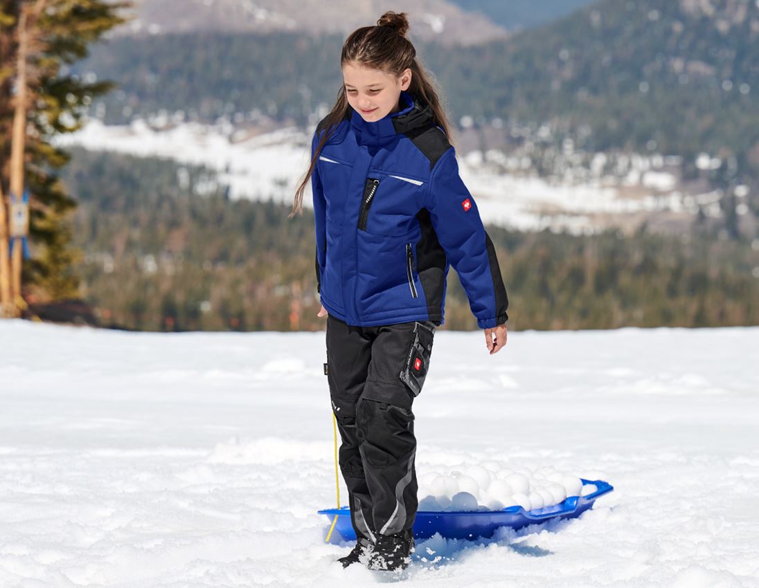 Studená: Detská softshellová bunda e.s. motion + nevadzovo modrá/čierna 1