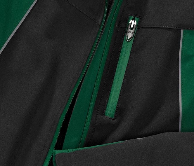 Pracovné bundy: Softshellová bunda e.s.vision, dámska + čierna/zelená 2