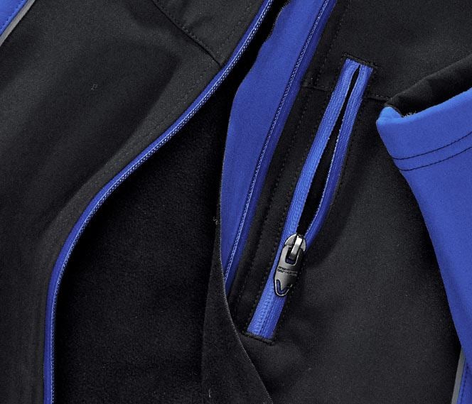 Pracovné bundy: Softshellová bunda e.s.vision, dámska + čierna/nevadzovo modrá 2