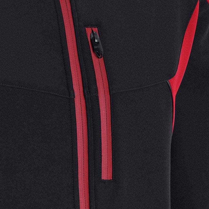Pracovné bundy: Softshellová bunda e.s.vision + čierna/červená 2