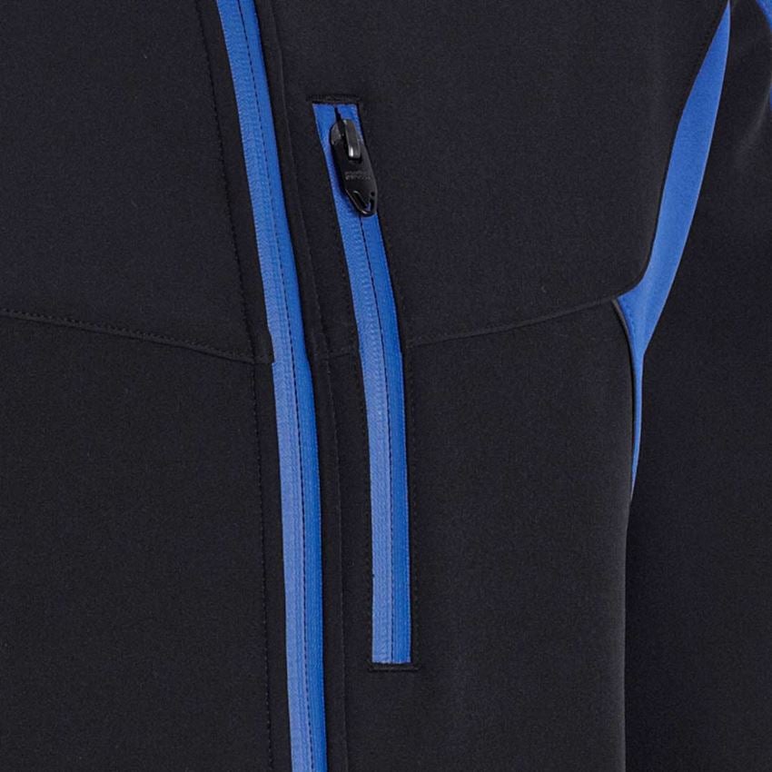 Inštalatér: Softshellová bunda e.s.vision + čierna/nevadzovo modrá 2