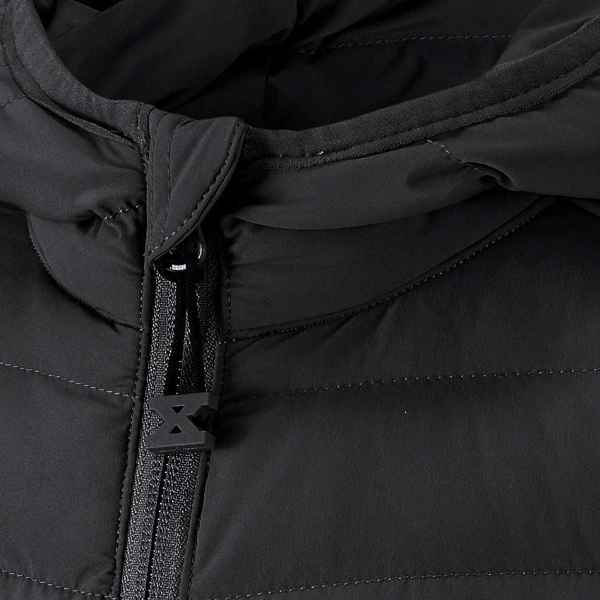 Bundy: Hybridná úpletová bunda kapucňou e.s.motion ten,d + oxidová čierna melanž 2