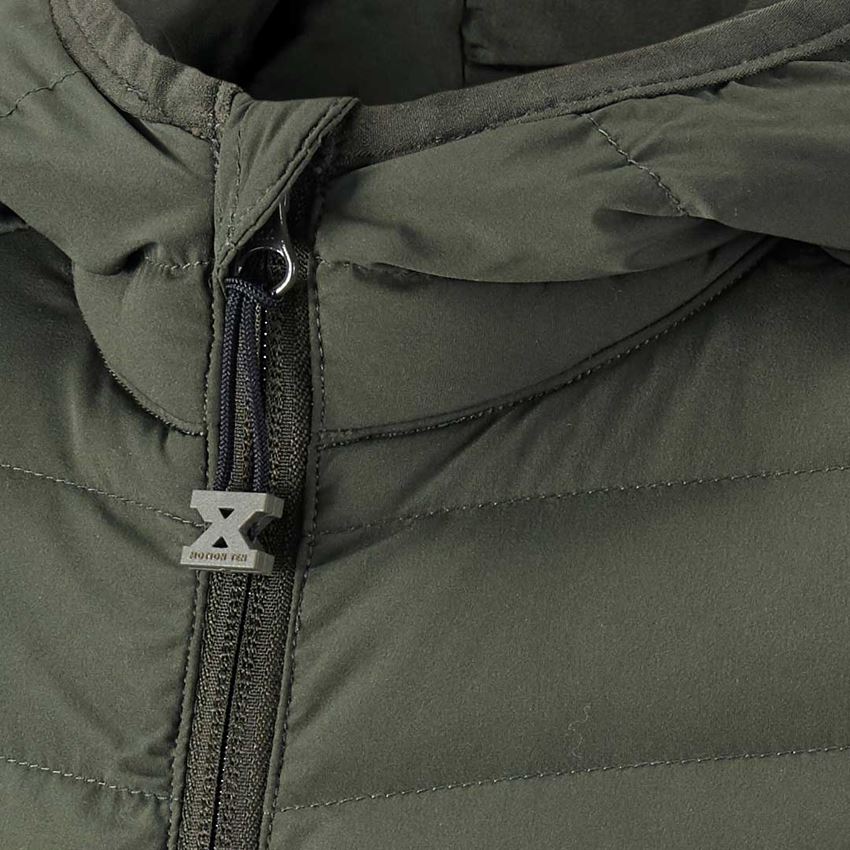 Bundy: Hybridná úpletová bunda kapucňou e.s.motion ten,d + maskáčová zelená melanž 2